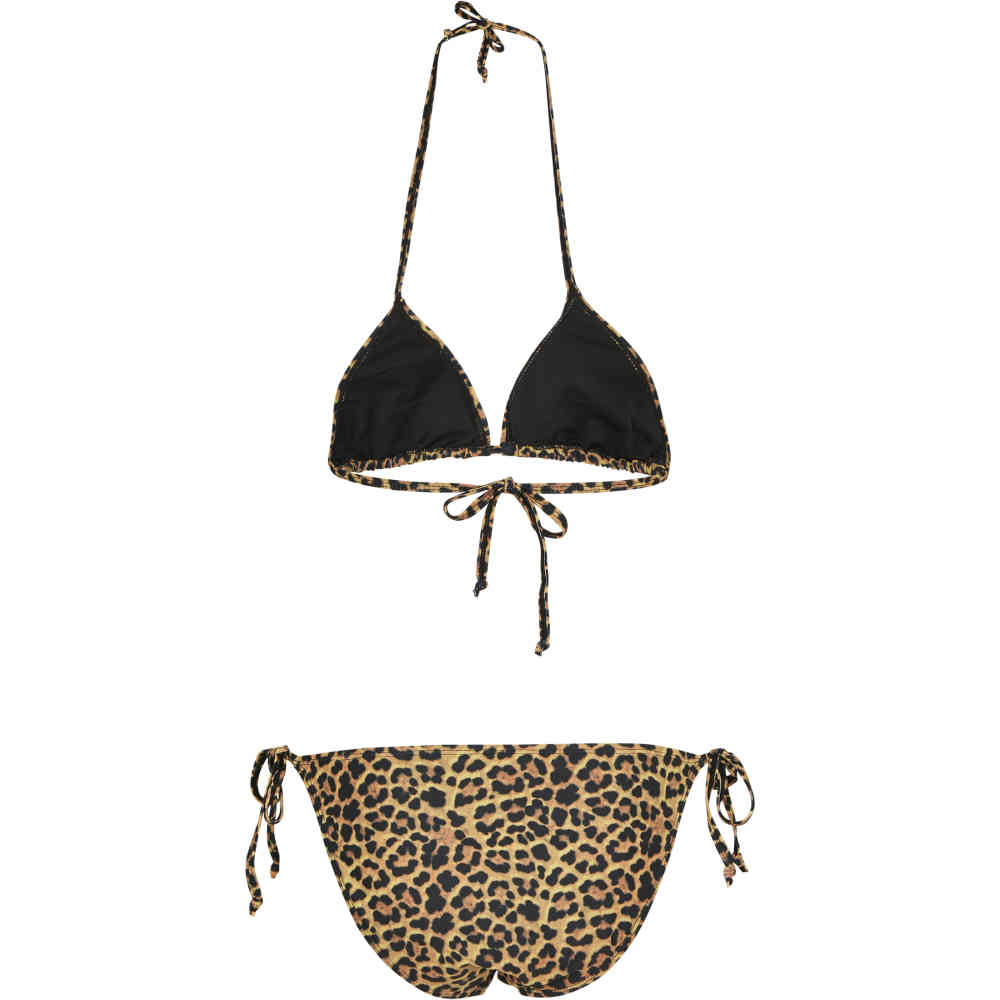 Urban Classics - Animal Leo Bikini set - Bruin/Zwart